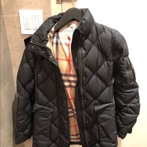 Burberry down mid length coat